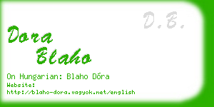 dora blaho business card