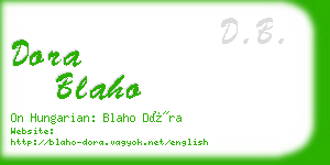 dora blaho business card